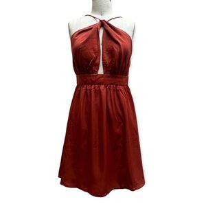 NWT Rokoko by Dazz Low Cut Burnt Orange Dress